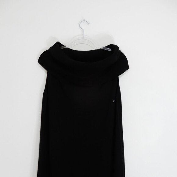 COS Merino Wool Bardot Maxi Sweater DRESS Size L Black Off The Shoulder NEW $150 - Picture 6 of 8